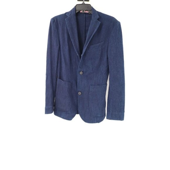 Apolis Global Citizen sport coat mens sz P three button indigo wool blend blazer - Picture 1 of 15